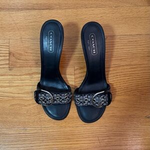 Coach Black and Grey Women's Heels